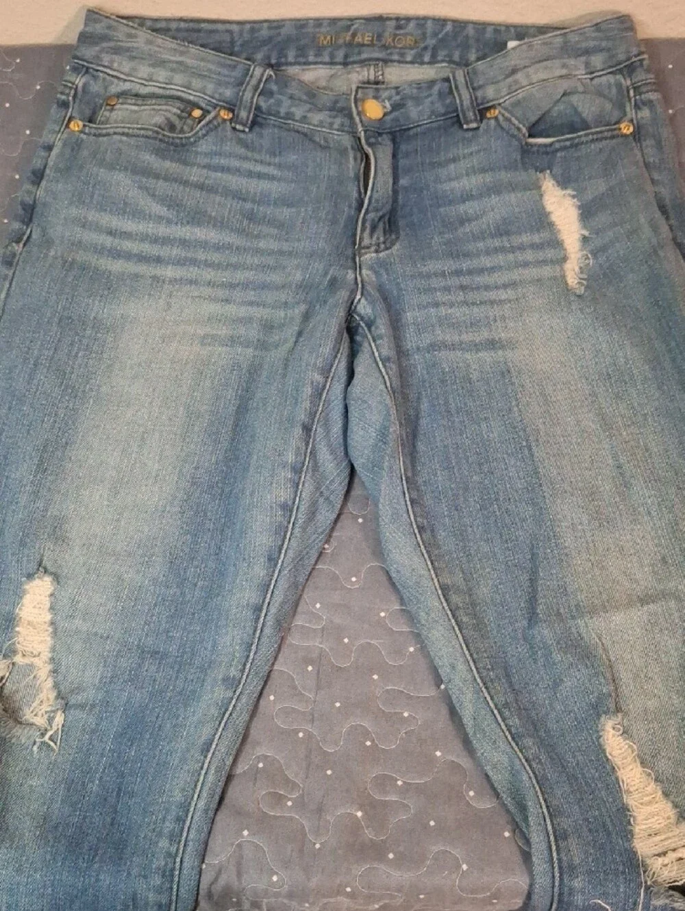 Michael Kors Cropped Skinny Blue Denim Jeans size 6